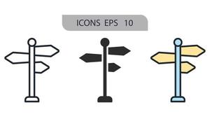 los iconos de las señales de tráfico simbolizan los elementos vectoriales para la web infográfica vector