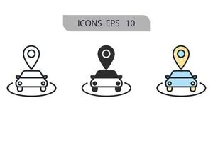 iconos de estacionamiento símbolo elementos vectoriales para web infográfico vector