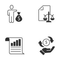 financial statements icons set . financial statements pack symbol vector elements for infographic web