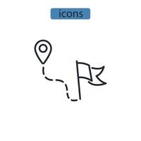 gps tracker icons  symbol vector elements for infographic web