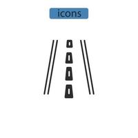 elementos de vector de símbolo de iconos de carretera para web de infografía