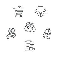 Enterprise resource planning icons set . Enterprise resource planning pack symbol vector elements for infographic web