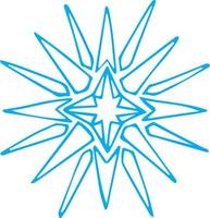 Cartoon  style snowflake. Vector stock illustration for the holidays New Year, Christmas.