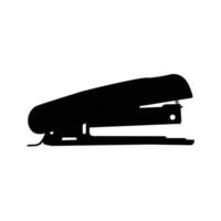 Stapler Silhouette. Black and White Icon Design Element on Isolated White Background vector