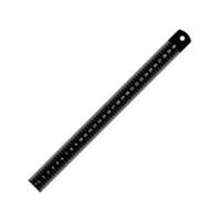 Ruler Silhouette. Black and White Icon Design Element on Isolated White Background vector