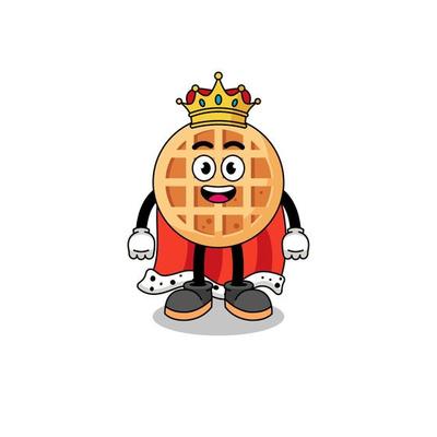 Mascot Illustration of circle waffle king