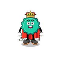 Mascot Illustration of bottle cap king vector