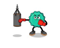 Illustration of bottle cap boxer vector