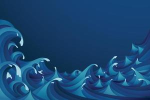 Abstract background with papercut style of rushing wave vector