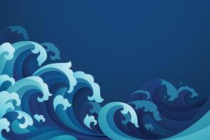 Abstract background with papercut style of rushing wave vector