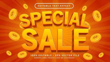 plantilla de efecto de texto editable 3d de venta especial