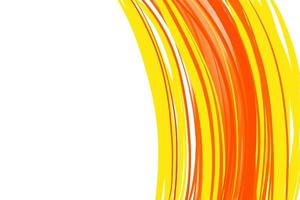 Orange yellow acrylic background on white canvas, graphic, line vector