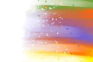 Multicolored iridescent watercolor background on white canvas, strokes, paint splatter vector