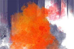 Blue-orange watercolor background on a white canvas, minimalist, graphic vector