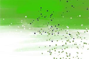 Colorful acrylic background on white canvas, green color with paint splatter vector