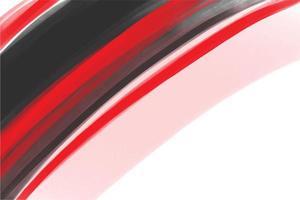 Acrylic background in red and black colors, with pronounced strokes on a white canvas, geometric stripes, minimalism vector