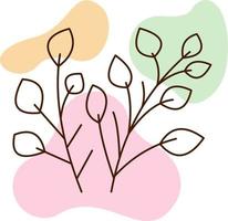 Decorative Aesthetic Flower Outline vector