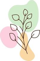 Decorative Aesthetic Flower Outline vector