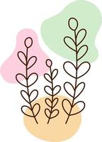 Decorative Aesthetic Flower Outline vector