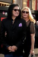 LOS ANGELES, MAY 8 -  Gene Simmons, Shannon Tweed Simmons at the Godzilla Premiere at Dolby Theater on May 8, 2014 in Los Angeles, CA photo