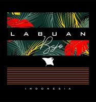 Labuan Bajo Islands design vector