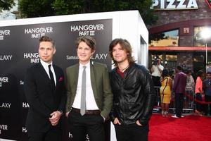 LOS ANGELES, MAY 16 -  Zac Hanson, Taylor Hanson, Isaac Hanson interacts with fans at the Hangover III LA premiere at the Village Theater on May 16, 2013 in Westwood, CA photo