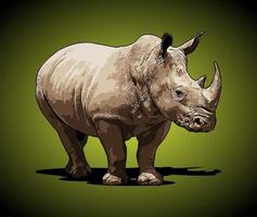african rhino vector