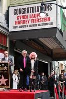 LOS ANGELES, APR 11 -  Harvey Fierstein, Cyndi Lauper at the Harvey Fierstein and Cyndi Lauper Hollywood Walk of Fame Ceremony at the Pantages Theater on April 11, 2016 in Los Angeles, CA photo