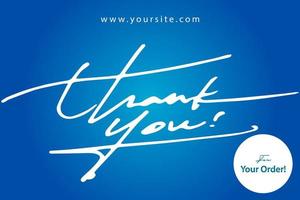 Thank You Handwriting Style, Suitable for Thank You Card, Online Business, greeting cards vector