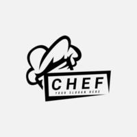 plantilla de logotipo de cocina negra simple