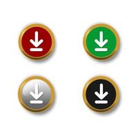 Download icon. Upload button. Load symbol. Round colourful vector