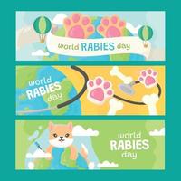 World Rabies Day Banner Design Template vector