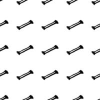Black skeletons in various poses pattern. Halloween design. Perfect for fall, holidays, fabric, textile. Seamless repeat swatch. vector