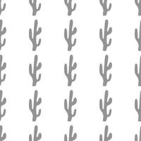 Cute hand drawn cactuses seamless pattern. Mexican symbol. Wild West theme. Hand drawn colored trendy Vector print.