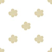 Floral seamless vector pattern with flowers. Spring flora. Simple hand-drawn kids style. Pretty ditsy for fabric, textile, wallpaper. Digital paper in white background