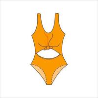 Types of women's swimwear. Illustration of a one-piece and a two-piece  swimsuits with a name and an example of a back and front view. 8382838  Vector Art at Vecteezy