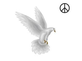 peace day heaven dove day of charity happy vector element drawing bird white faith love simplicity