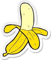 sticker of a cartoon banana vector