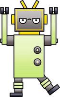 gradient shaded cartoon robot vector