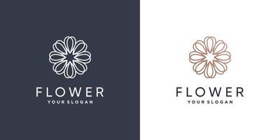 logotipo de flor con idea creativa premium vector parte 2