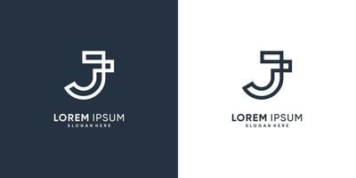 plantilla de logotipo j con vector premium de estilo creativo moderno parte 1