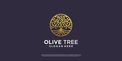 Golden tree logo with creative abstract element style Premium Vector part 5