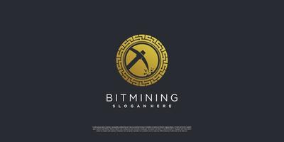 Crypto mining logo with modern creative element Premium Vector part 2