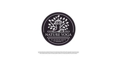 Yoga logo with creative element style Premium Vector part 6