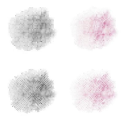 Set of Vintage Abstract Halftone Backgrounds.