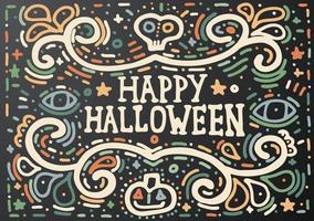 Happy Halloween Lettering. vector