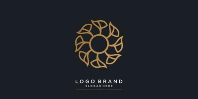 logotipo de flor creativa con concepto moderno premium vector parte 4