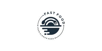 Fast food logo with creative element style Premium Vector part 3