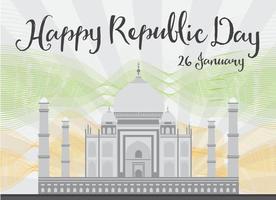 feliz celebración del día de la república india. vector