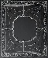 marco pintado con tiza sobre fondo negro. ilustración vectorial vector